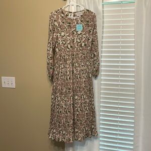 Hayden Midi Dress Purple Olive Small